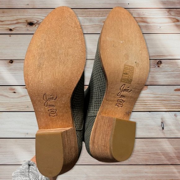 Joie Barlow Green Snakeskin Ankle Bootie SIze 9.5 - Picture 9 of 9